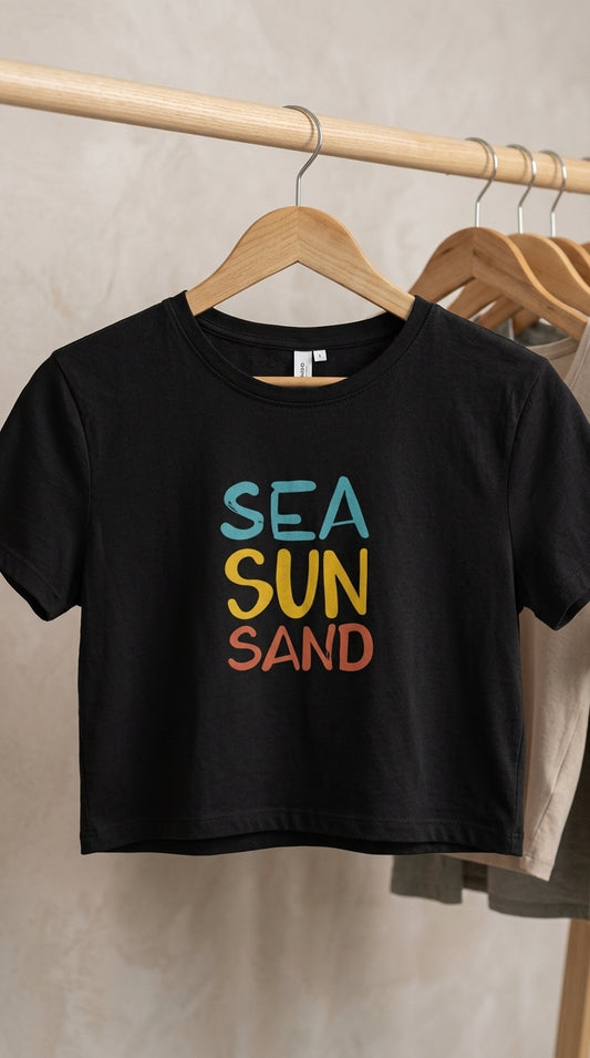 Sea Sun Sand Crop Tee
